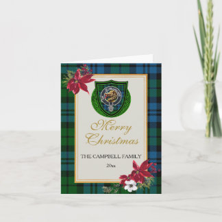 Campbell-Schottischer-Clan-Tartan & Wappen Karte