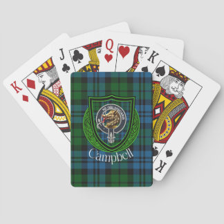 Campbell schottisches Clan-Tartan und Wappen Spielkarten