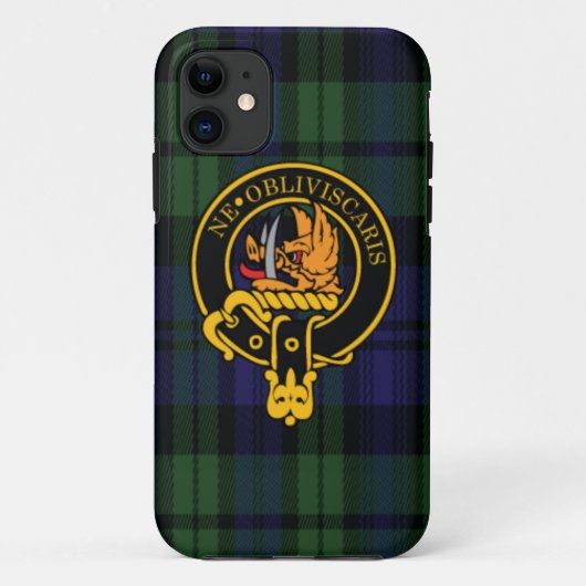 Campbell schottisches Wappen und Tartan iPhone Case-Mate iPhone Hülle (Rückseite)