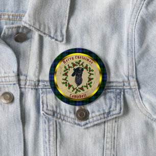 Campbell Scottie Dog Christmas Button