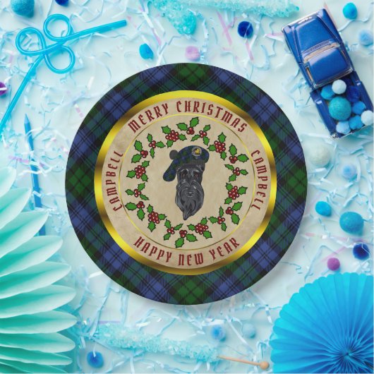 Campbell Scottie Dog Christmas Paper Plate Pappteller (Party)