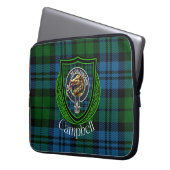 Campbell Scottish Clan Tartan and Crest  Laptopschutzhülle (Vorderseite Links)