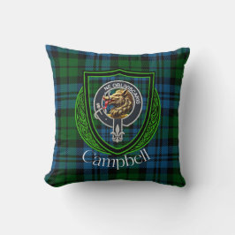 Campbell Scottish Clan Tartan & Crest Kissen