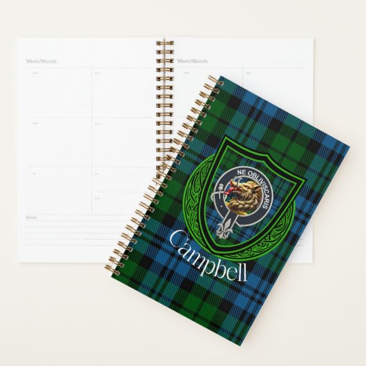 Campbell Scottish Clan Tartan & Crest Planer (Anzeige)