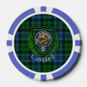 Campbell Scottish Clan Tartan & Crest Pokerchips (Vorderseite)
