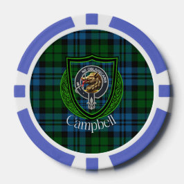 Campbell Scottish Clan Tartan & Crest Pokerchips