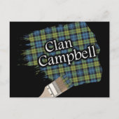 Campbell Scottish Tartan Paint Brush Postkarte (Vorderseite)