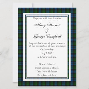 Campbell Scottish Wedding Einladung