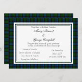 Campbell Scottish Wedding Einladung (Vorne/Hinten)
