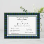 Campbell Scottish Wedding Einladung (Stehend Vorderseite)