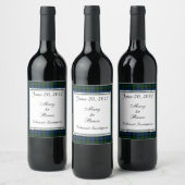 Campbell Scottish Wedding Wine Label Weinetikett (Flaschen)