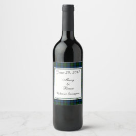Campbell Scottish Wedding Wine Label Weinetikett