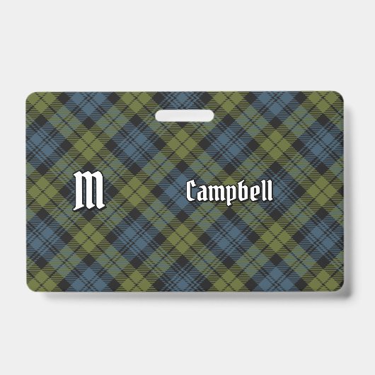 Campbell Tartan Abzeichen Ausweis (Vorderseite)