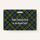Campbell Tartan Abzeichen Ausweis (Rückseite)