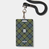 Campbell Tartan Abzeichen Ausweis (Vorderseite mit Lanyard)