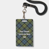 Campbell Tartan Abzeichen Ausweis (Rückseite mit Lanyard)