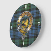 Campbell Tartan & Abzeichen Große Wanduhr (Winkel)