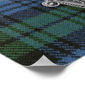 Campbell Tartan & Abzeichen Poster (Ecke)