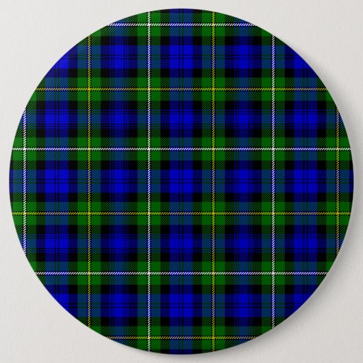 Campbell Tartan Blau kariert Button (Vorderseite)
