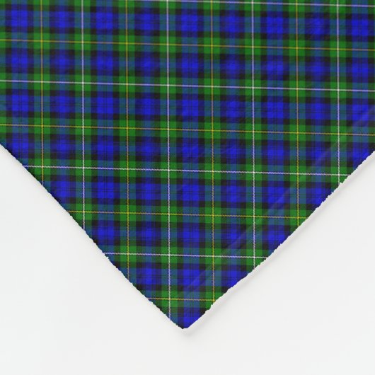 Campbell Tartan Blau kariert Fleecedecke (Ecke)