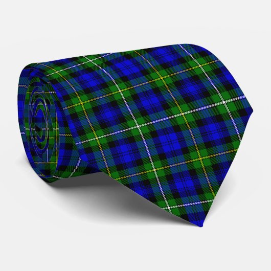Campbell Tartan Blau kariert Krawatte (Gerollt)