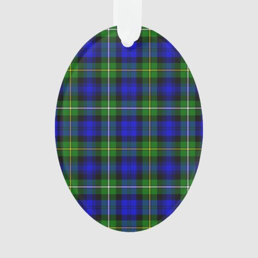 Campbell Tartan Blau kariert Ornament (Vorderseite)