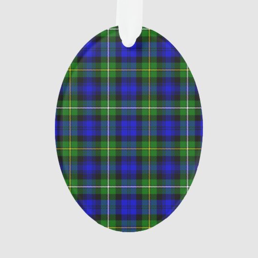 Campbell Tartan Blau kariert Ornament (Rückseite)