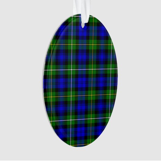 Campbell Tartan Blau kariert Ornament (Vorderseite)