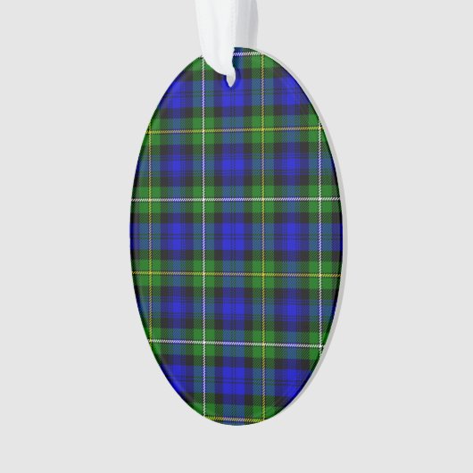 Campbell Tartan Blau kariert Ornament (Vorderseite)