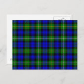 Campbell Tartan Blau kariert Postkarte (Vorne/Hinten)