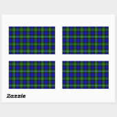 Campbell Tartan Blau kariert Rechteckiger Aufkleber (Blatt)