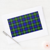 Campbell Tartan Blau kariert Rechteckiger Aufkleber (Umschlag)