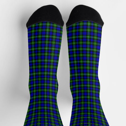 Campbell Tartan Blau kariert Socken (Oben)