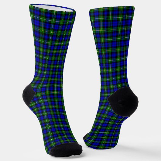 Campbell tartan blue green plaid socken (Gewinkelt)