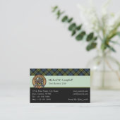 Campbell Tartan Business Card Visitenkarte (Stehend Vorderseite)