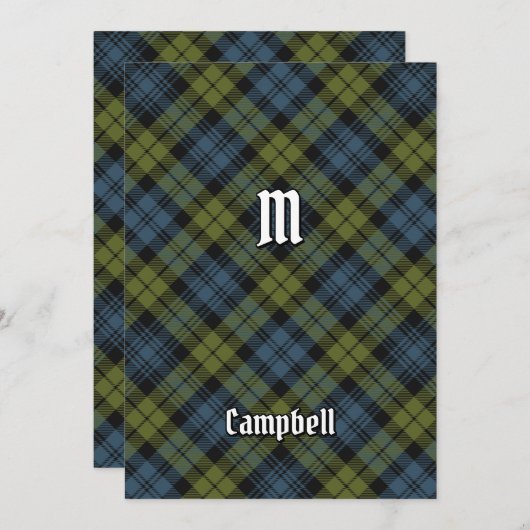 Campbell Tartan Einladung (Vorne/Hinten)
