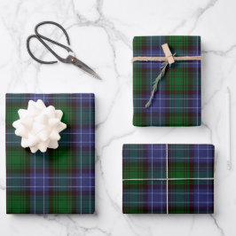 Campbell Tartan Green Kariert Geschenkpapier Set