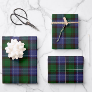 Campbell Tartan Green Kariert Geschenkpapier Set