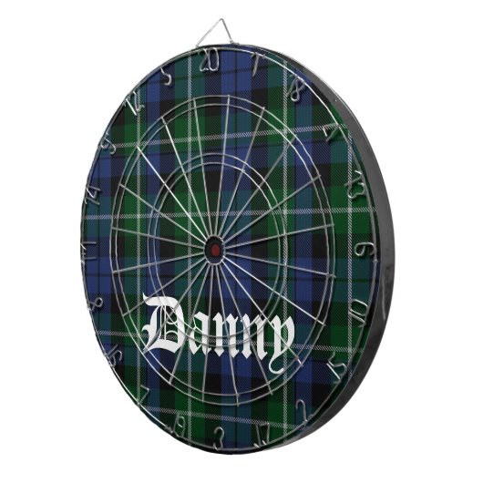 Campbell Tartan Kariertes Dart Board Dartscheibe (Vorderseite rechts)