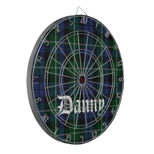 Campbell Tartan Kariertes Dart Board Dartscheibe (Vorderseite Links)