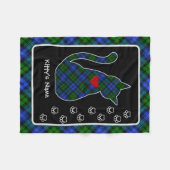 Campbell Tartan Kitty Personalisiert Fleecedecke (Vorderseite (Horizontal))