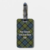 Campbell Tartan Luggage Tag Gepäckanhänger (Rückseite vertikal)