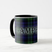 Campbell Tartan mit Nachname Tasse (Vorderseite Links)