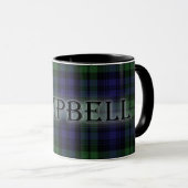 Campbell Tartan mit Nachname Tasse (VorderseiteRechts)