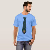 Campbell Tartan Necktie T - Shirt mit Abzeichen (Vorne ganz)