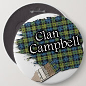 Campbell Tartan Paint Brush Button (Vorne & Hinten)