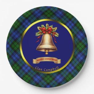 Campbell Tartan Personalisierte Weihnachten Pappteller