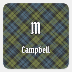 Campbell Tartan Quadratischer Aufkleber
