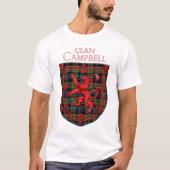 Campbell Tartan Scottish Kariert Lion Rampant T-Shirt (Vorderseite)