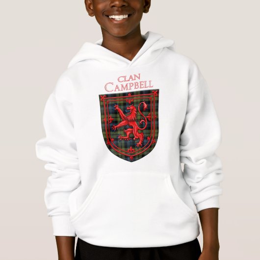 Campbell Tartan Scottish Löwengehilfe Hoodie (Vorderseite)